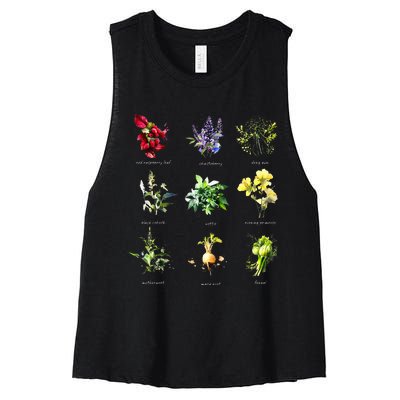 Reproductive Health Herbs Herbalist Women's Racerback Cropped Tank