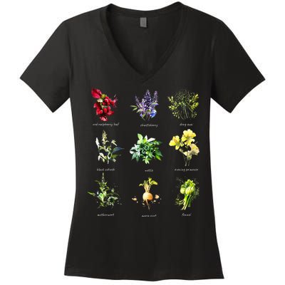 Reproductive Health Herbs Herbalist Women's V-Neck T-Shirt