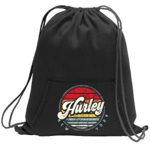 Retro Hurley Home State Cool 70s Style Sunset Sweatshirt Cinch Pack Bag