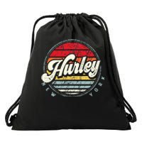 Retro Hurley Home State Cool 70s Style Sunset Drawstring Bag