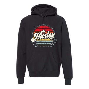 Retro Hurley Home State Cool 70s Style Sunset Premium Hoodie