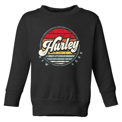 Retro Hurley Home State Cool 70s Style Sunset Toddler Sweatshirt