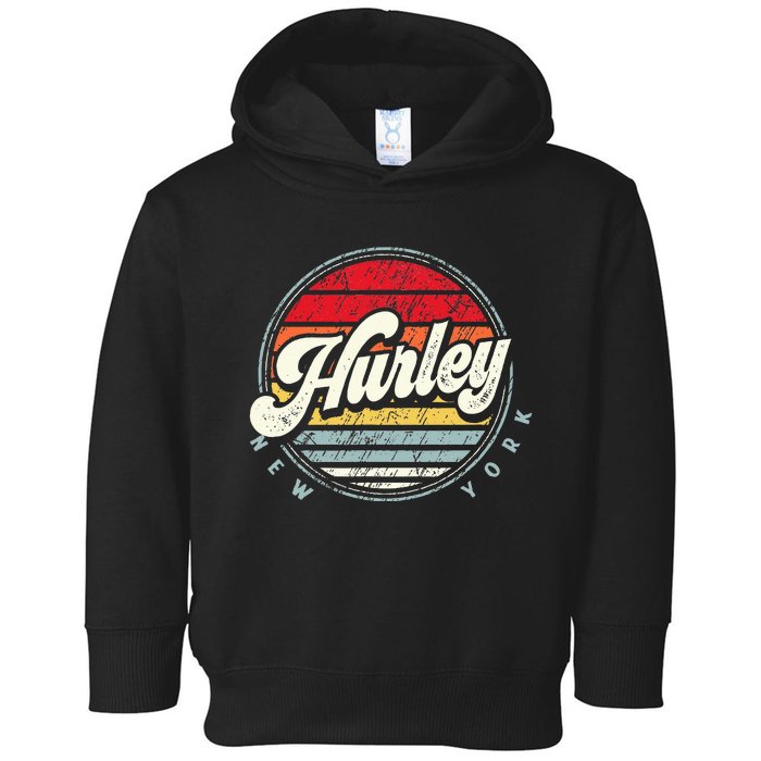 Retro Hurley Home State Cool 70s Style Sunset Toddler Hoodie