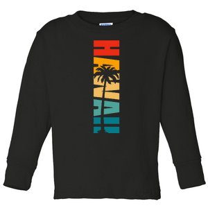 Retro Hawaii Hawaiian Toddler Long Sleeve Shirt