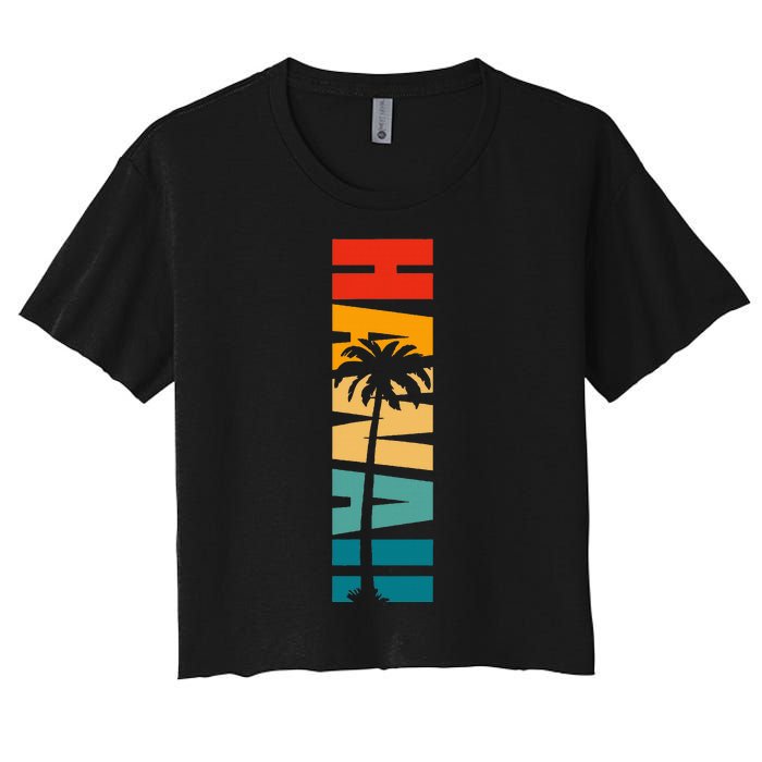 Retro Hawaii Hawaiian Women's Crop Top Tee