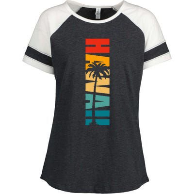 Retro Hawaii Hawaiian Enza Ladies Jersey Colorblock Tee