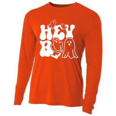 Retro Halloween Hey Boo Cool Gift Cooling Performance Long Sleeve Crew