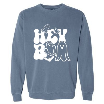 Retro Halloween Hey Boo Cool Gift Garment-Dyed Sweatshirt