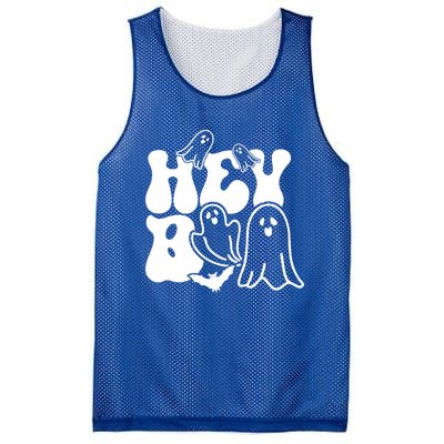 Retro Halloween Hey Boo Cool Gift Mesh Reversible Basketball Jersey Tank