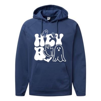 Retro Halloween Hey Boo Cool Gift Performance Fleece Hoodie