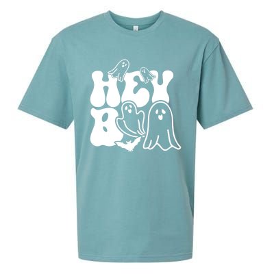 Retro Halloween Hey Boo Cool Gift Sueded Cloud Jersey T-Shirt