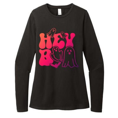 Retro Halloween Hey Boo Cool Gift Womens CVC Long Sleeve Shirt