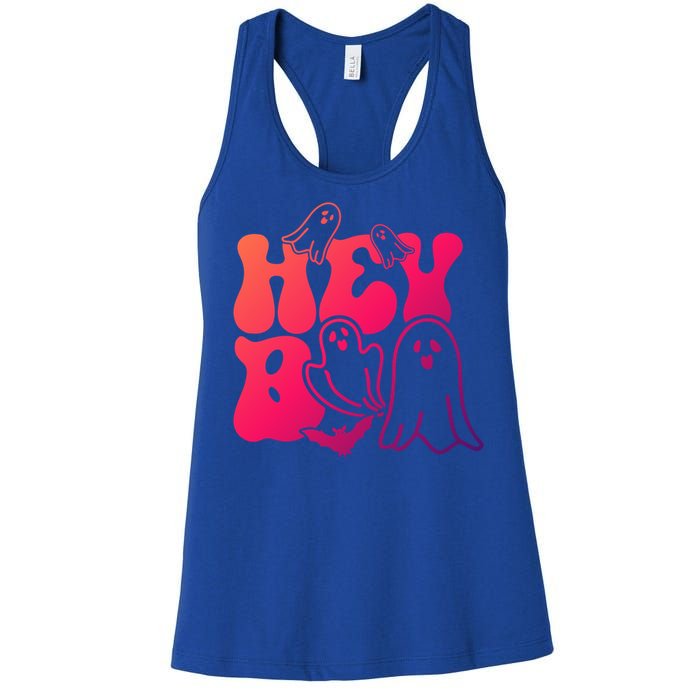 Retro Halloween Hey Boo Cool Gift Women's Racerback Tank