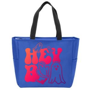 Retro Halloween Hey Boo Cool Gift Zip Tote Bag