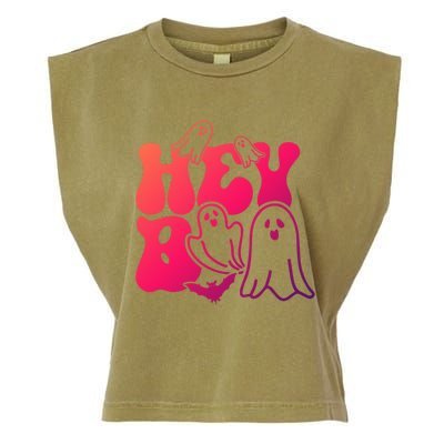 Retro Halloween Hey Boo Cool Gift Garment-Dyed Women's Muscle Tee