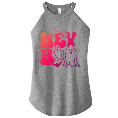 Retro Halloween Hey Boo Cool Gift Women's Perfect Tri Rocker Tank