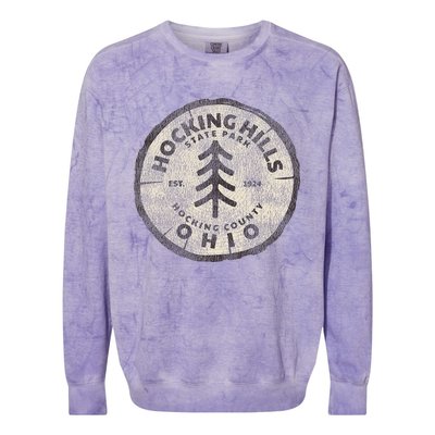 Retro Hocking Hills State Park Souvenir Colorblast Crewneck Sweatshirt