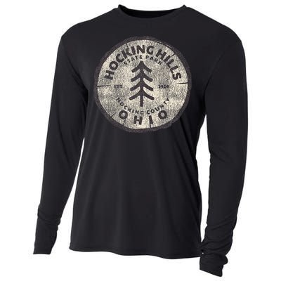 Retro Hocking Hills State Park Souvenir Cooling Performance Long Sleeve Crew