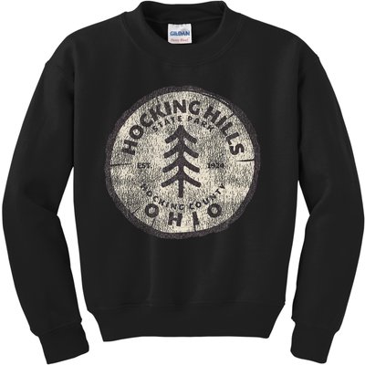 Retro Hocking Hills State Park Souvenir Kids Sweatshirt