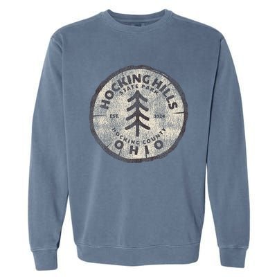 Retro Hocking Hills State Park Souvenir Garment-Dyed Sweatshirt