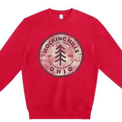 Retro Hocking Hills State Park Souvenir Premium Crewneck Sweatshirt