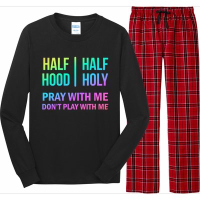 Rainbow Half Hood Half Holy Gift Long Sleeve Pajama Set