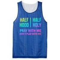 Rainbow Half Hood Half Holy Gift Mesh Reversible Basketball Jersey Tank