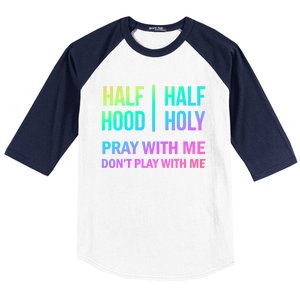 Rainbow Half Hood Half Holy Gift Baseball Sleeve Shirt