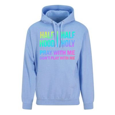 Rainbow Half Hood Half Holy Gift Unisex Surf Hoodie