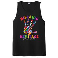 Retro Hispanic Heritage Month All Countries Heart Hands PosiCharge Competitor Tank