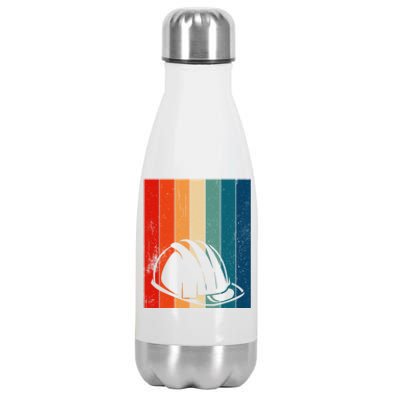 Retro Hard Hat Construction Worker Gift Stainless Steel Insulated Water Bottle