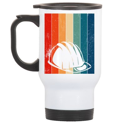 Retro Hard Hat Construction Worker Gift Stainless Steel Travel Mug