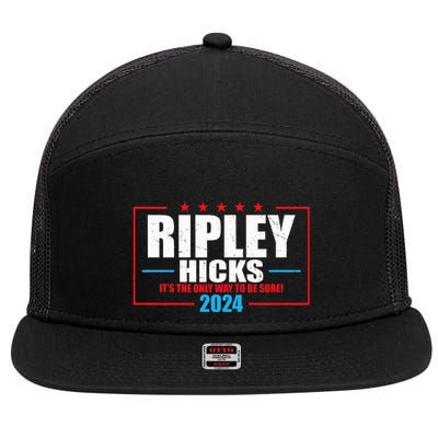 Ripley Hicks It’s The Only Way To Be Sure! 2024 7 Panel Mesh Trucker Snapback Hat