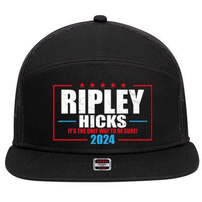 Ripley Hicks It’s The Only Way To Be Sure! 2024 7 Panel Mesh Trucker Snapback Hat