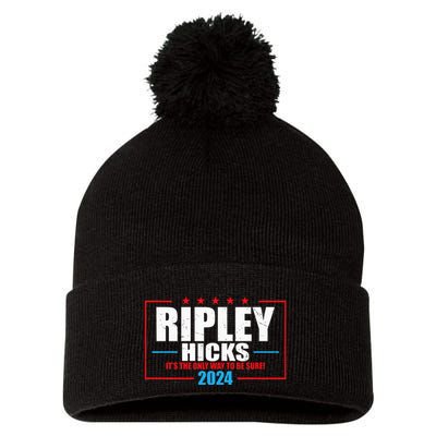 Ripley Hicks It’s The Only Way To Be Sure! 2024 Pom Pom 12in Knit Beanie