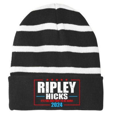 Ripley Hicks It’s The Only Way To Be Sure! 2024 Striped Beanie with Solid Band