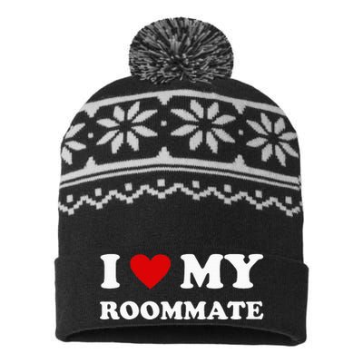 Red Heart I Love My Roommate USA-Made Snowflake Beanie