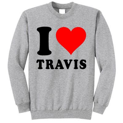 Red Heart I Love Travis Tall Sweatshirt