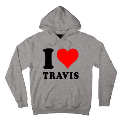 Red Heart I Love Travis Tall Hoodie