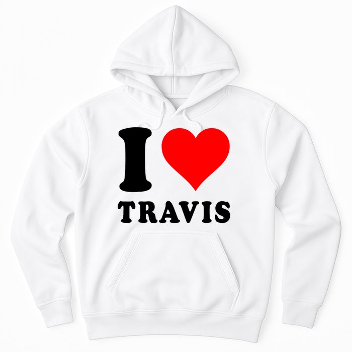 Red Heart I Love Travis Hoodie