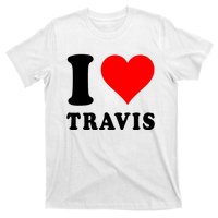 Red Heart I Love Travis T-Shirt