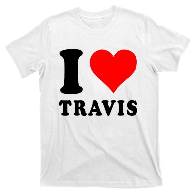 Red Heart I Love Travis T-Shirt