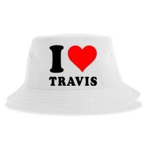 Red Heart I Love Travis Sustainable Bucket Hat