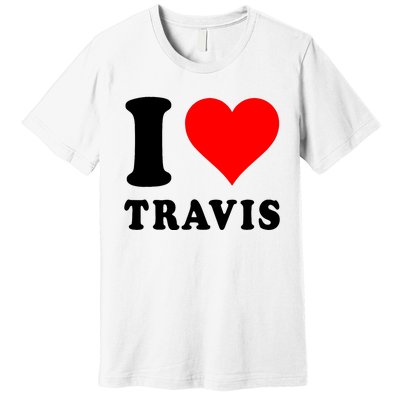 Red Heart I Love Travis Premium T-Shirt