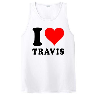 Red Heart I Love Travis PosiCharge Competitor Tank