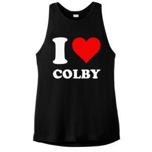 Red Heart I Love Colby Ladies PosiCharge Tri-Blend Wicking Tank