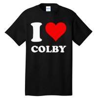 Red Heart I Love Colby Tall T-Shirt