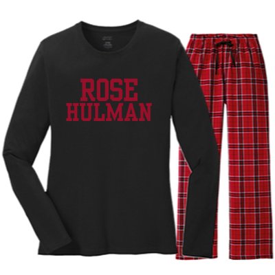 Rose Hulman Institute Of Technology Women's Long Sleeve Flannel Pajama Set 