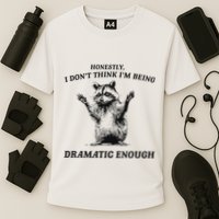 Raccoon Honestly I DonT Think IM Being Dramatic Enough Cooling Performance Crew T-Shirt