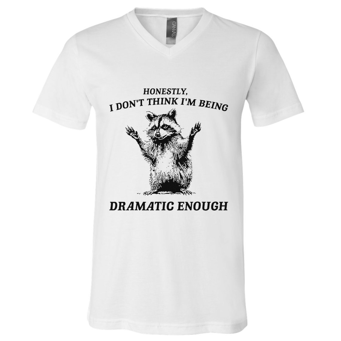 Raccoon Honestly I DonT Think IM Being Dramatic Enough V-Neck T-Shirt